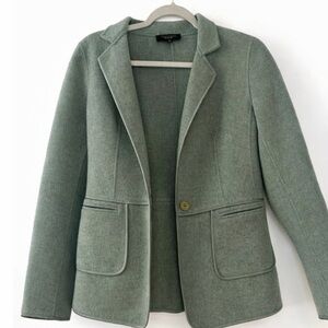 Talbots Wool Jacket Blazer Women’s Size M Sage Green Tailored Classic Coat
